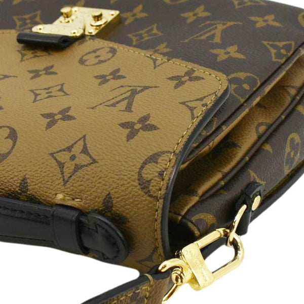 LOUIS VUITTON Metis Pochette Reverse Monogram Canvas Crossbody Bag Brown