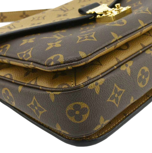 LOUIS VUITTON Metis Pochette Reverse Monogram Canvas Crossbody Bag Brown