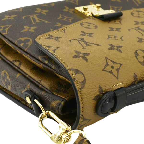 LOUIS VUITTON Metis Pochette Reverse Monogram Canvas Crossbody Bag Brown