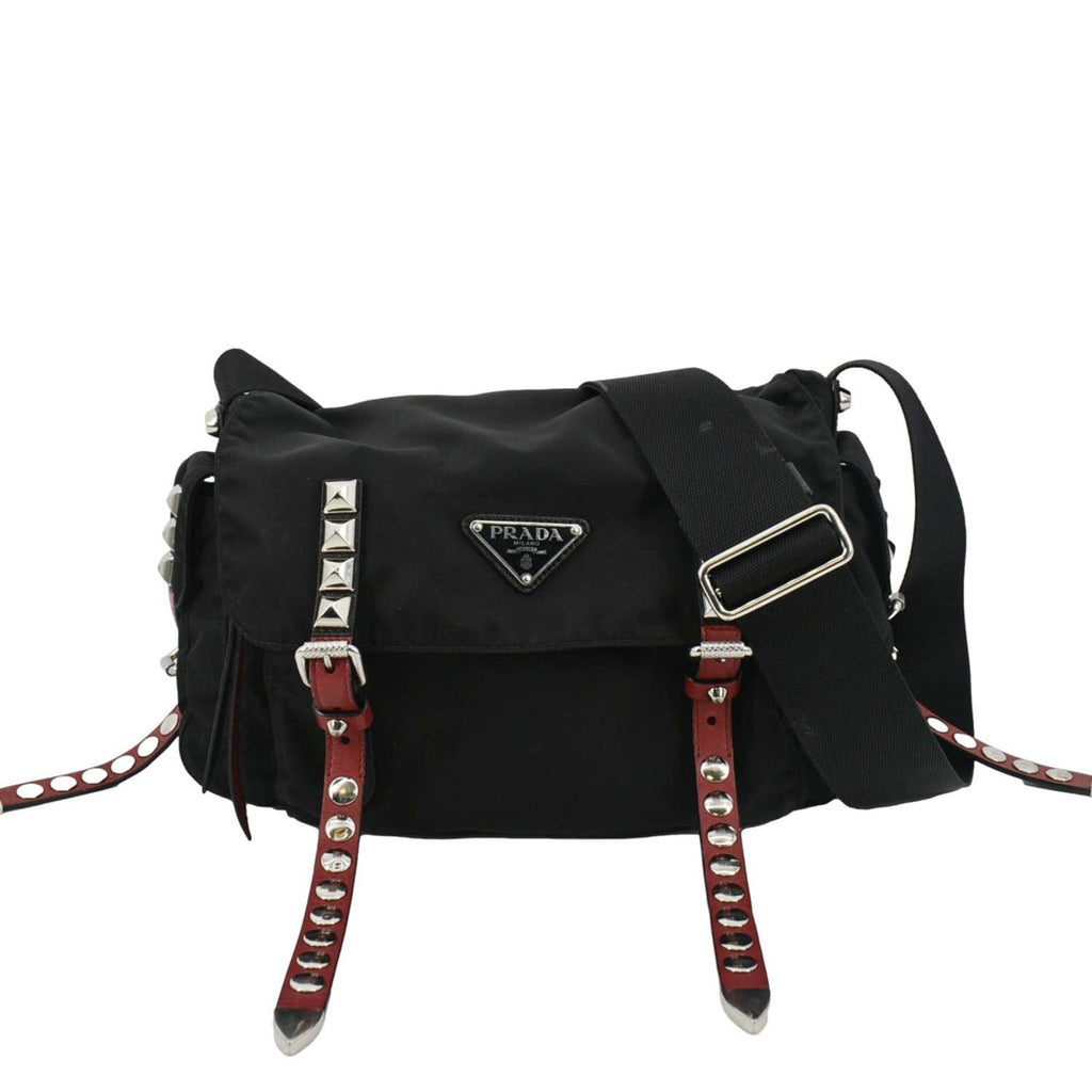 PRADA New Vela Nylon Shoulder Bag Black