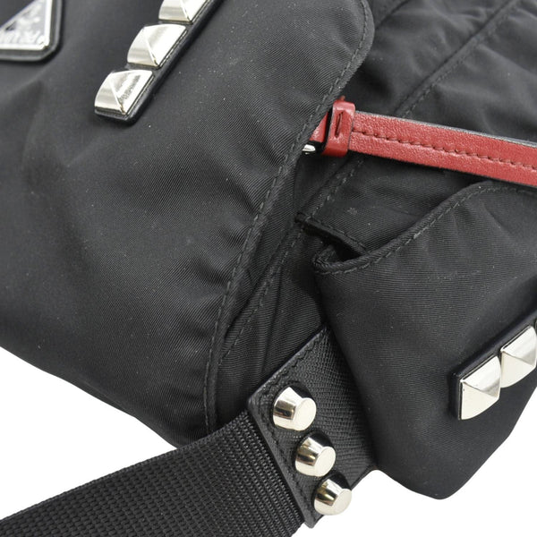 PRADA New Vela Nylon Shoulder Bag Black
