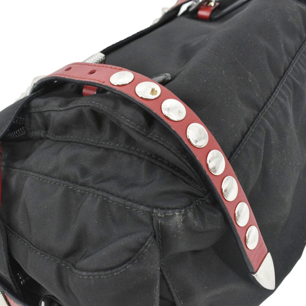 PRADA New Vela Nylon Shoulder Bag Black