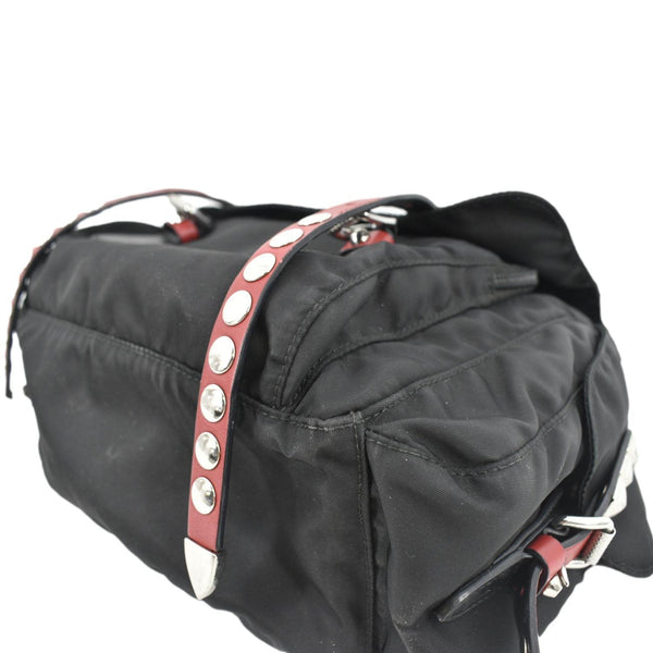 PRADA New Vela Nylon Shoulder Bag Black