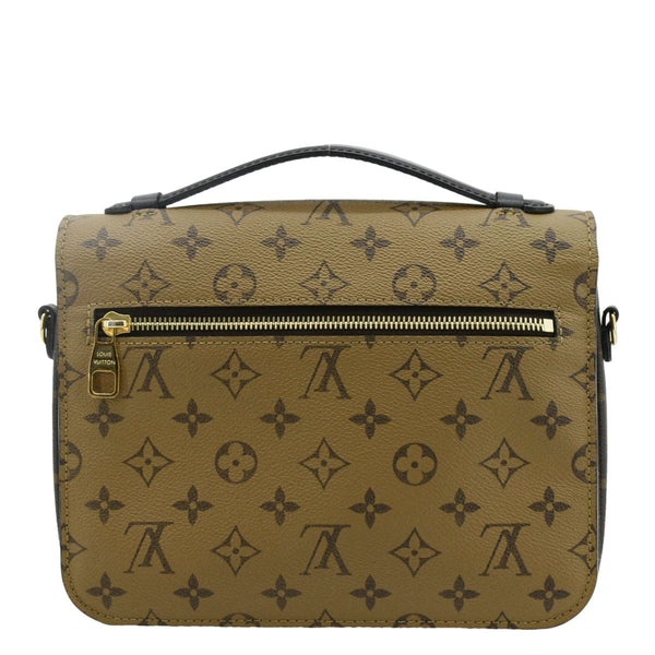 LOUIS VUITTON Metis Pochette Reverse Monogram Canvas Crossbody Bag Brown