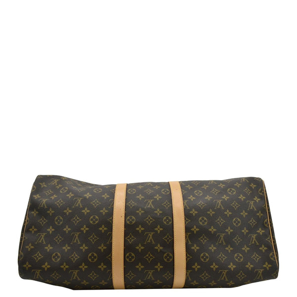 LOUIS VUITTON Keepall 55 Monogram Canvas Travel Bag Brown