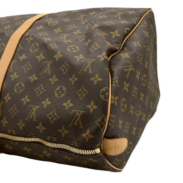 LOUIS VUITTON Keepall 55 Monogram Canvas Travel Bag Brown