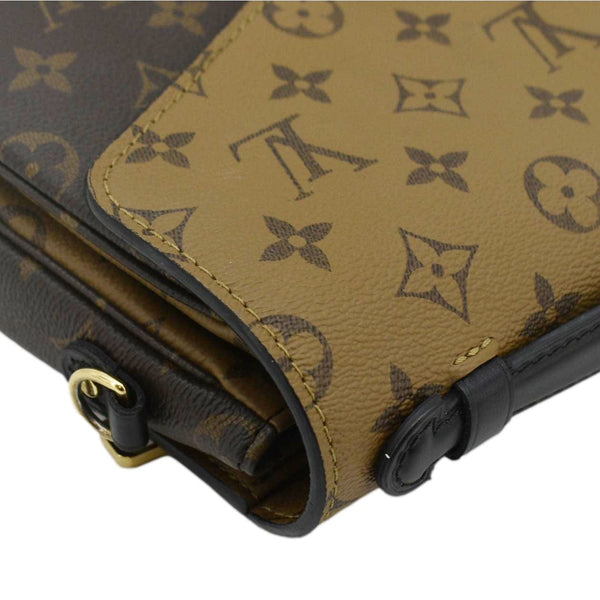 LOUIS VUITTON Metis Pochette Reverse Monogram Canvas Crossbody Bag Brown