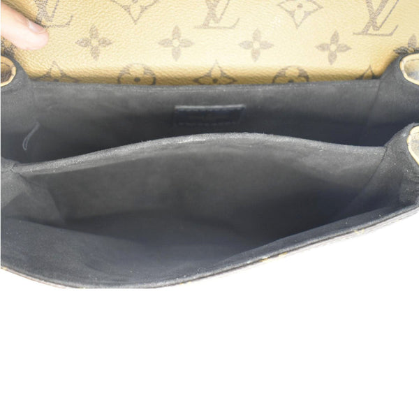 LOUIS VUITTON Metis Pochette Reverse Monogram Canvas Crossbody Bag Brown