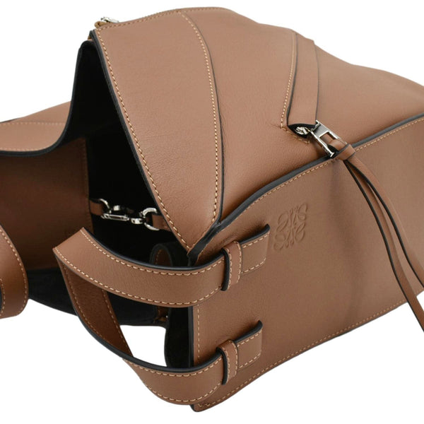 LOEWE Hammock Small Calfskin Leather Shoulder Bag Brown