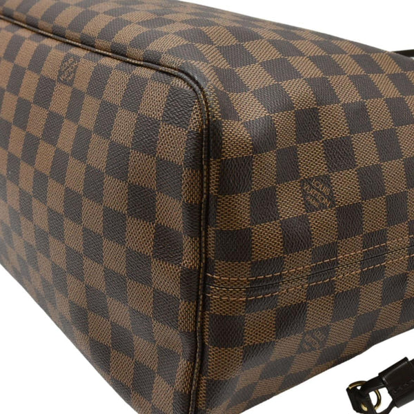 LOUIS VUITTON Neverfull GM Damier Ebene Tote Bag Brown