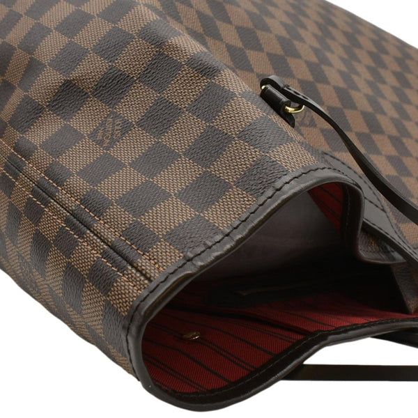 LOUIS VUITTON Neverfull GM Damier Ebene Tote Bag Brown