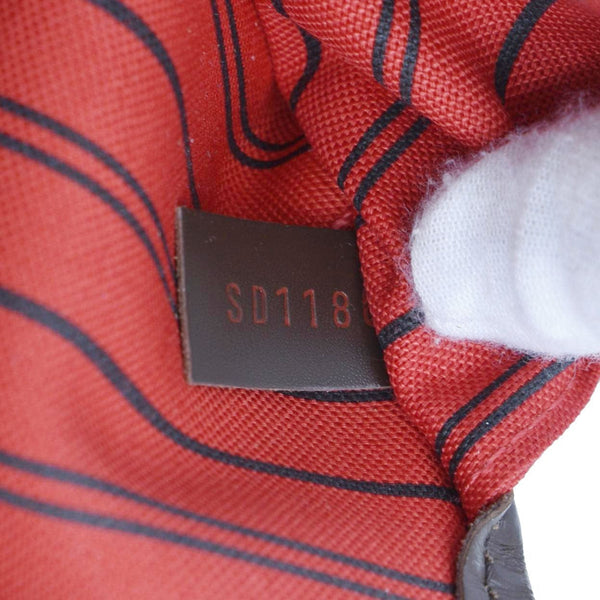 LOUIS VUITTON Neverfull GM Damier Ebene Tote Bag Brown