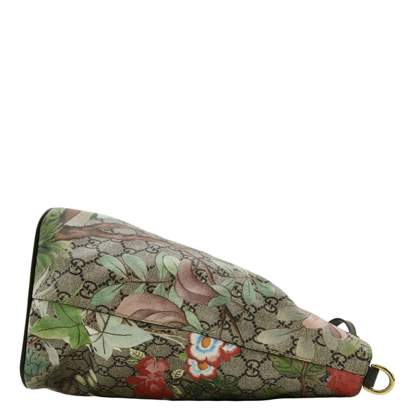 GUCCI Tian Print GG Supreme Canvas Tote Shoulder Bag Beige 453705