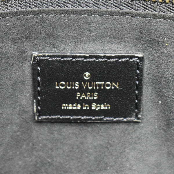 LOUIS VUITTON Broderies Neverfull MM Giant Empreinte Monogram Tote Bag Cream