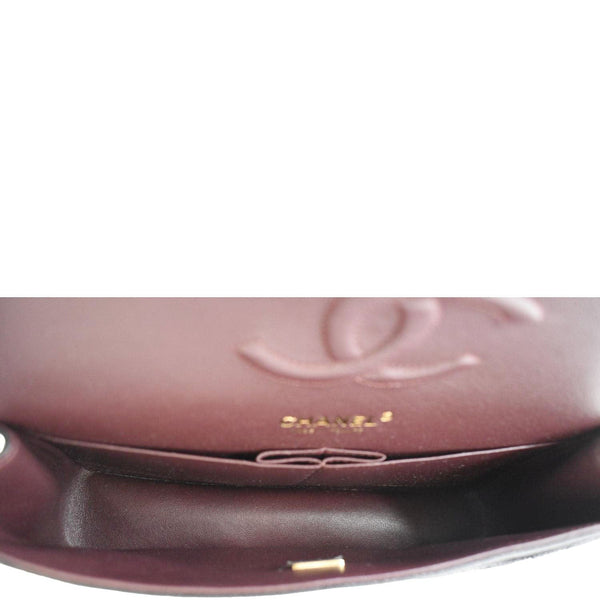 CHANEL Classic Medium Flap Quilted Caviar Leather Shoulder Bag Black