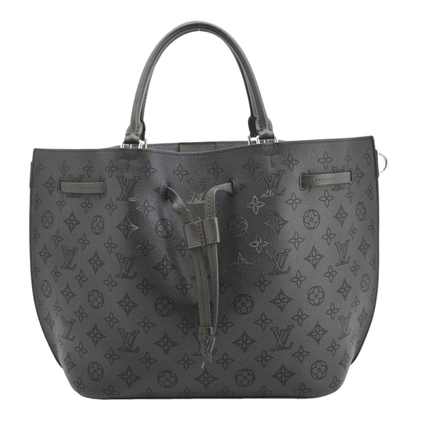 LOUIS VUITTON Girolata Monogram Mahina Leather Shoulder Bag Black