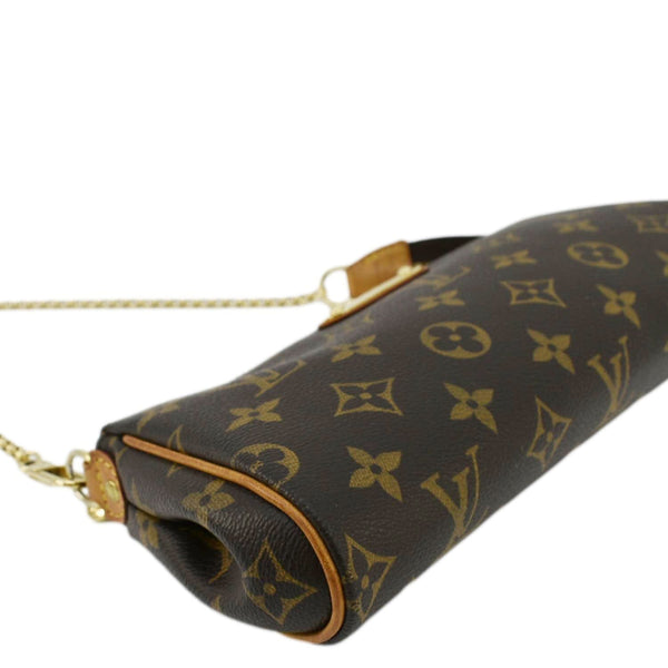 LOUIS VUITTON Pochette Eva Monogram Canvas Crossbody Bag Brown