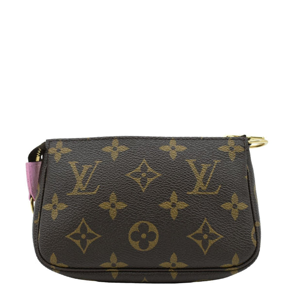 LOUIS VUITTON Christmas Animation Pochette Monogram Canvas Accessoires Pouch Pink