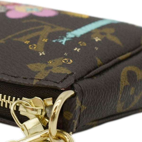 LOUIS VUITTON Christmas Animation Pochette Monogram Canvas Accessoires Pouch Pink