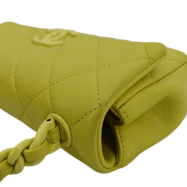 CHANEL My Everything Small Caviar Quilted Leather Flap Shoulder Bag Yellow