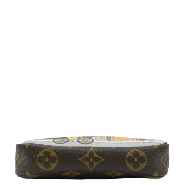 LOUIS VUITTON Christmas Animation Pochette Monogram Canvas Accessoires Pouch Pink