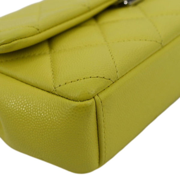 CHANEL My Everything Small Caviar Quilted Leather Flap Shoulder Bag Yellow