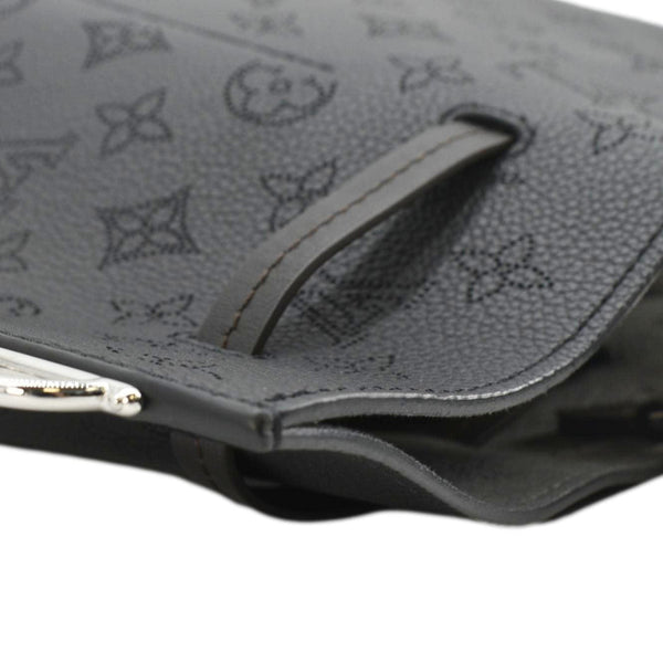 LOUIS VUITTON Girolata Monogram Mahina Leather Shoulder Bag Black