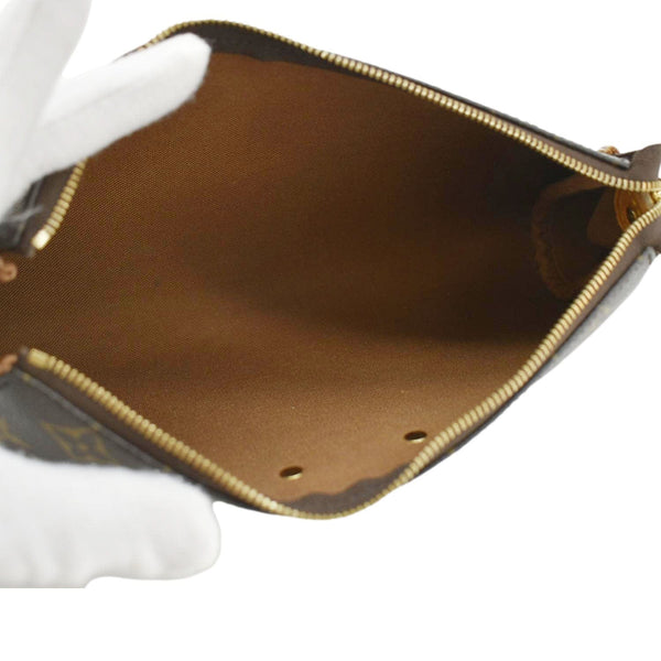 LOUIS VUITTON Pochette Eva Monogram Canvas Crossbody Bag Brown