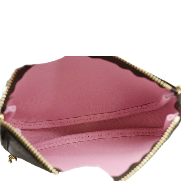 LOUIS VUITTON Christmas Animation Pochette Monogram Canvas Accessoires Pouch Pink