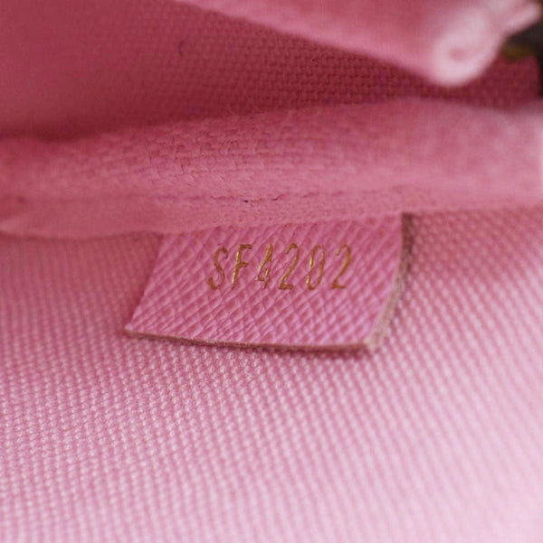 LOUIS VUITTON Christmas Animation Pochette Monogram Canvas Accessoires Pouch Pink