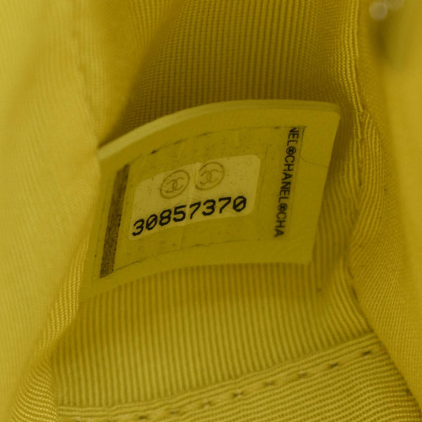 CHANEL My Everything Small Caviar Quilted Leather Flap Shoulder Bag Yellow