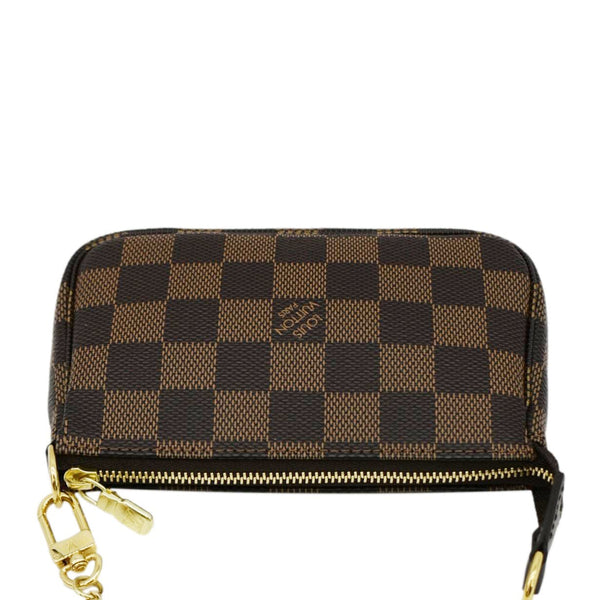 LOUIS VUITTON Mini Pochette Damier Ebene Accessoires Pouch Brown