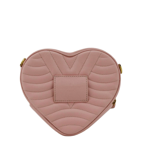 LOUIS VUITTON New Wave Heart Quilted Leather Shoulder Bag Dusty Pink
