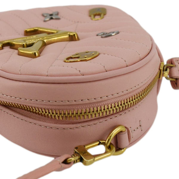 LOUIS VUITTON New Wave Heart Quilted Leather Shoulder Bag Dusty Pink