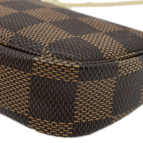 LOUIS VUITTON Mini Pochette Damier Ebene Accessoires Pouch Brown