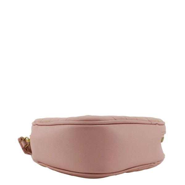 LOUIS VUITTON New Wave Heart Quilted Leather Shoulder Bag Dusty Pink