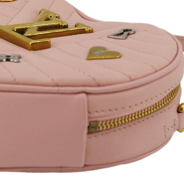 LOUIS VUITTON New Wave Heart Quilted Leather Shoulder Bag Dusty Pink