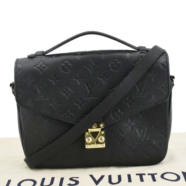LOUIS VUITTON Metis Pochette Empreinte Leather Crossbody Bag Black