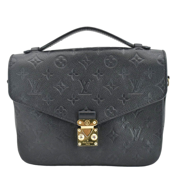 LOUIS VUITTON Metis Pochette Empreinte Leather Crossbody Bag Black
