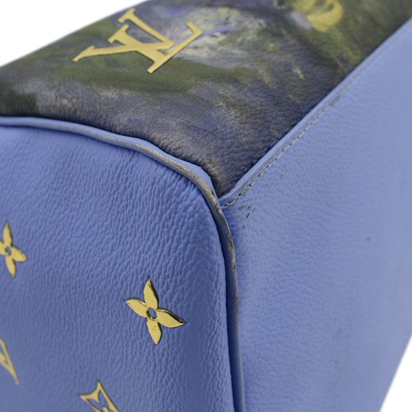 LOUIS VUITTON Masters Monet Speedy 30 Coated Canvas Satchel Bag Blue