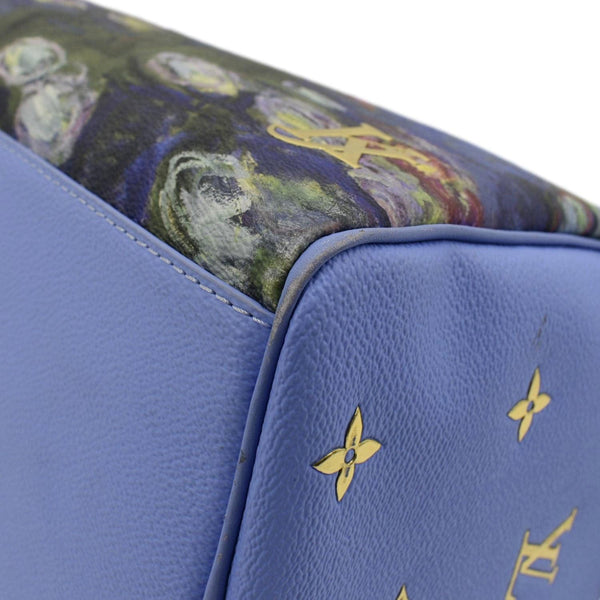 LOUIS VUITTON Masters Monet Speedy 30 Coated Canvas Satchel Bag Blue