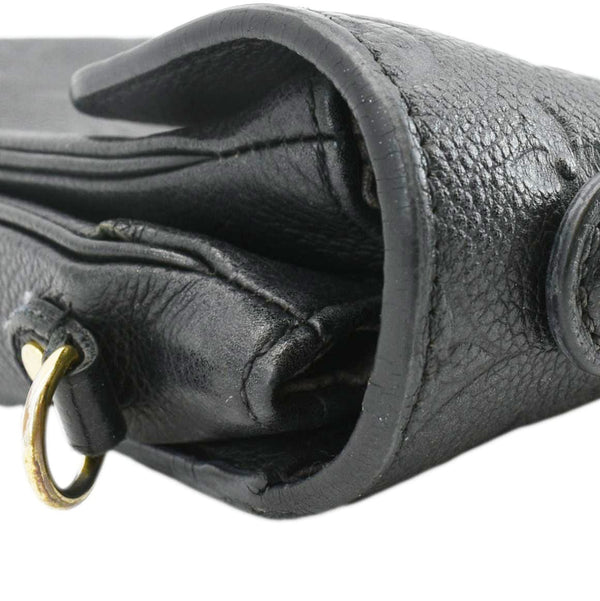 LOUIS VUITTON Metis Pochette Empreinte Leather Crossbody Bag Black