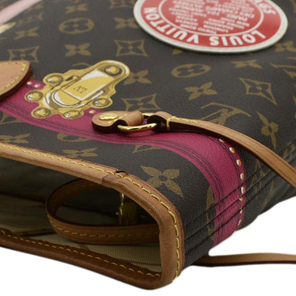 LOUIS VUITTON Neverfull MM Summer Trunk Monogram Canvas Shoulder Bag Brown