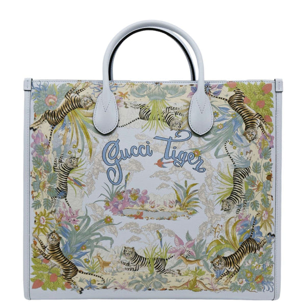 GUCCI Tiger Medium Leather Tote Shoulder back side look