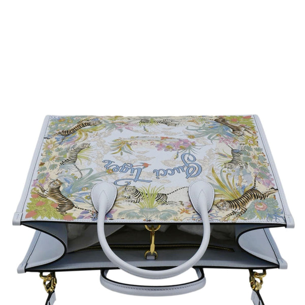 GUCCI Tiger Medium Leather Tote Shoulder top look