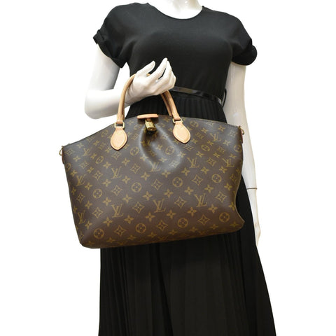 LOUIS VUITTON Boetie MM Monogram Canvas Shoulder Bag Brown