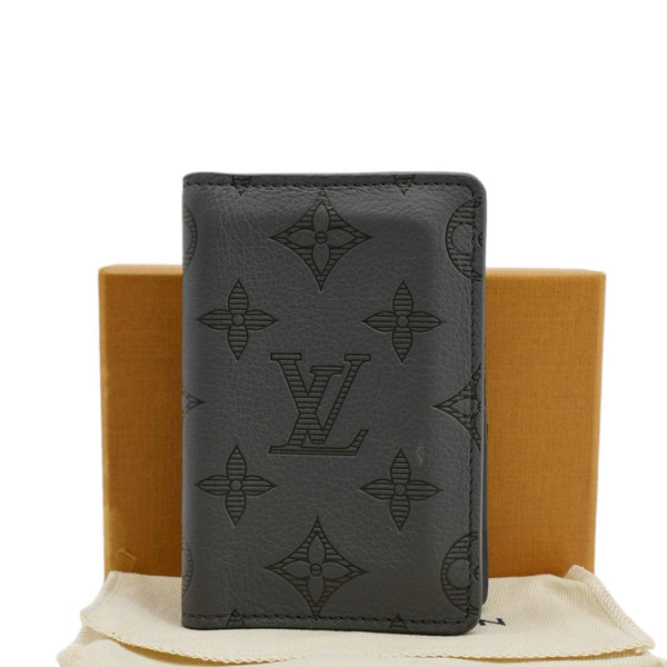 LOUIS VUITTON Monogram Shadow Pocket Organizer Gray