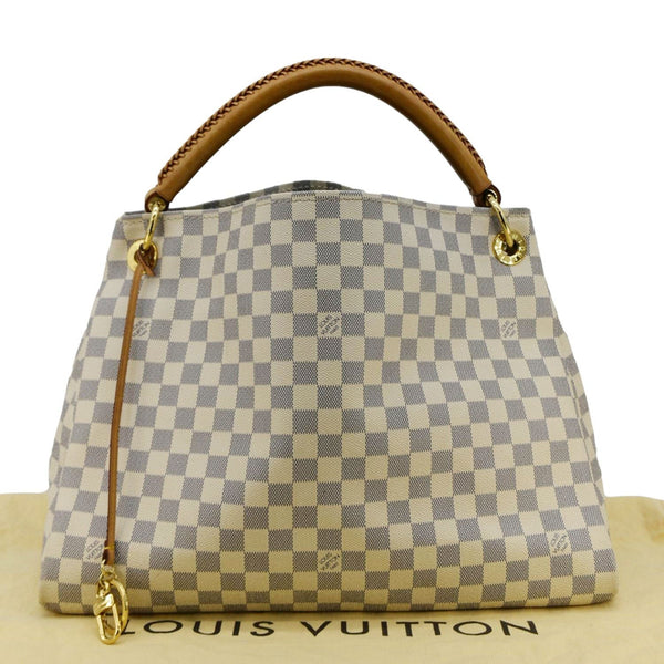 LOUIS VUITTON Artsy MM Damier Azur Hobo Bag White