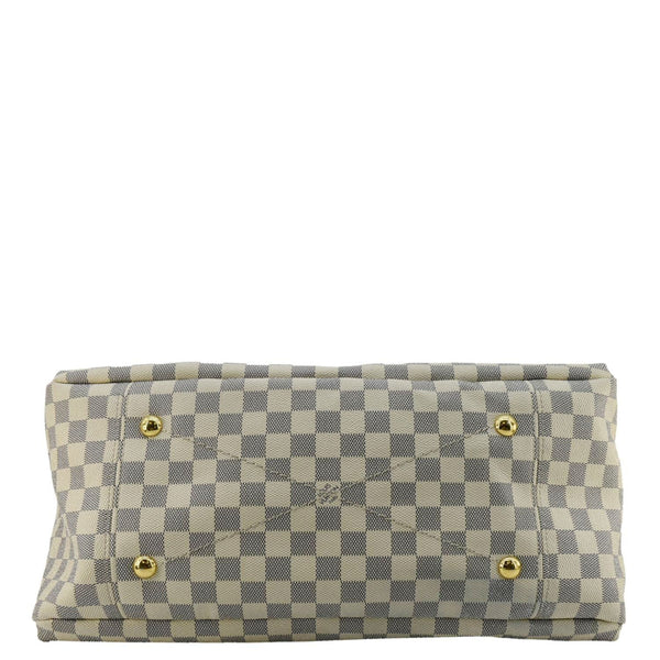 LOUIS VUITTON Artsy MM Damier Azur Hobo Bag White