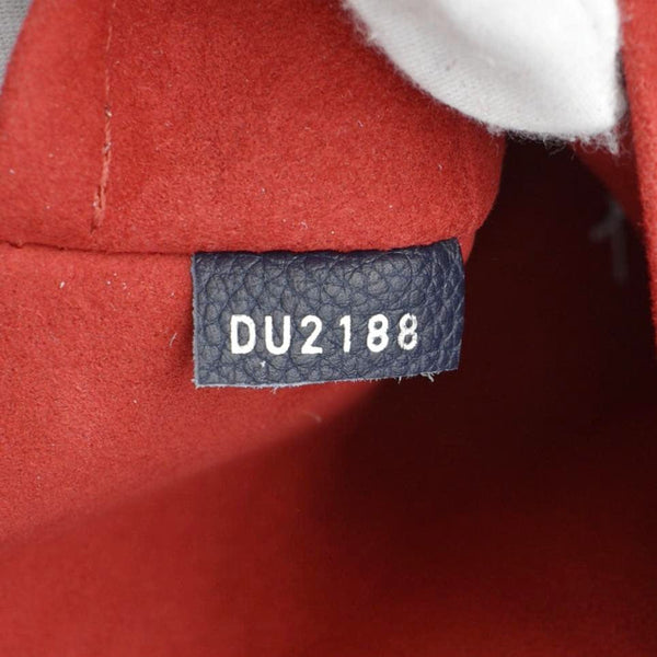 LOUIS VUITTON Lockme Braided Leather Shoulder Bucket Bag Navy